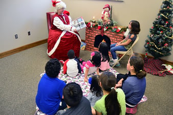 Mrs Claus reading a story