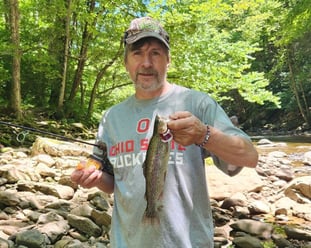 Mark Smith holding his winning fish